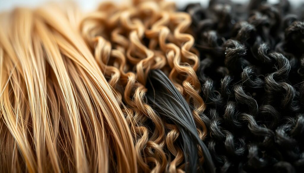 A-close-up-view-of-a-diverse-array-of-human-hair-types-each-with-its-own-unique-texture-1024x585 Shampoing : lequel choisir selon vos besoins ?