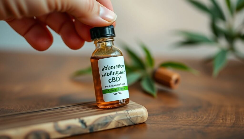 A-close-up-view-of-a-persons-hand-holding-a-small-bottle-of-CBD-oil.-The-bottle-is-placed-on-a-1024x585 Quels sont les bienfaits de l'huile de CBD