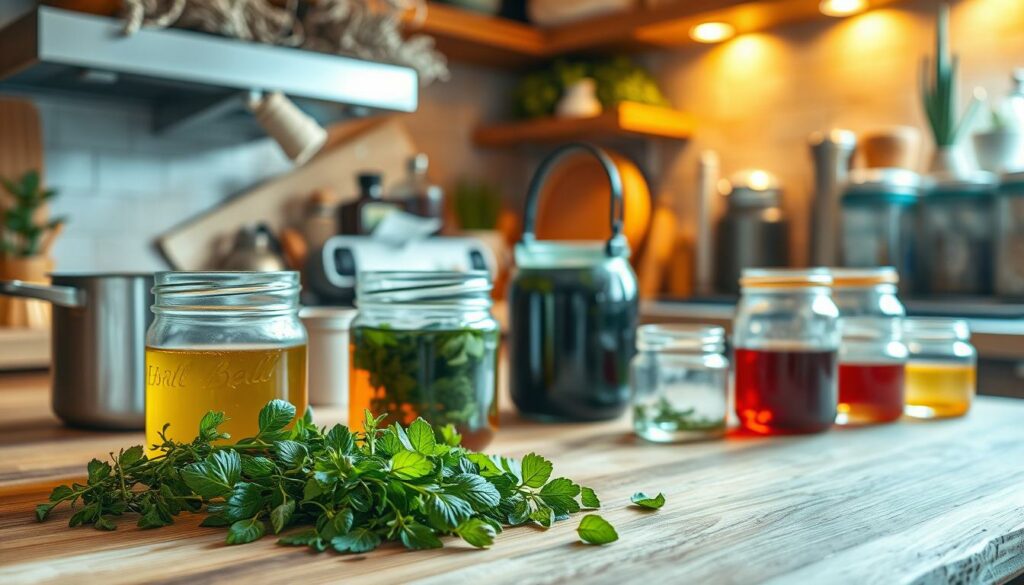 A-cozy-kitchen-counter-softly-lit-by-warm-overhead-lighting.-In-the-foreground-an-assortment--1024x585 Quels remèdes naturels aident contre la toux