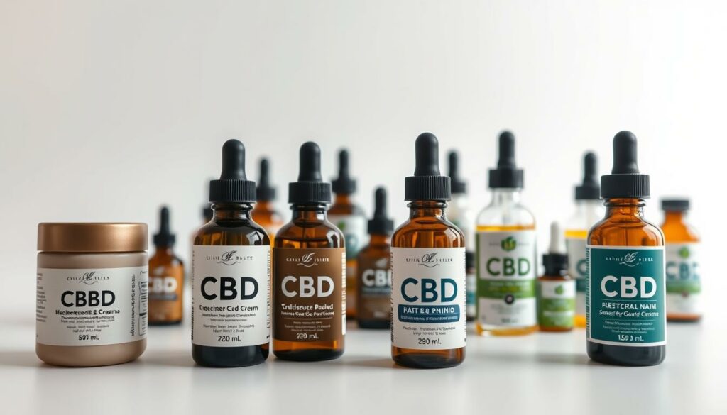 A-high-quality-comparison-of-CBD-products-arranged-in-a-clean-modern-display.-Foreground-1024x585 Quels sont les bienfaits de la crème de CBD sur la peau ?