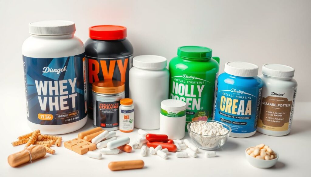 A-neatly-arranged-still-life-of-various-muscle-building-supplements-including-protein-powder--1024x585 Meilleurs compléments alimentaires pour prendre du muscle