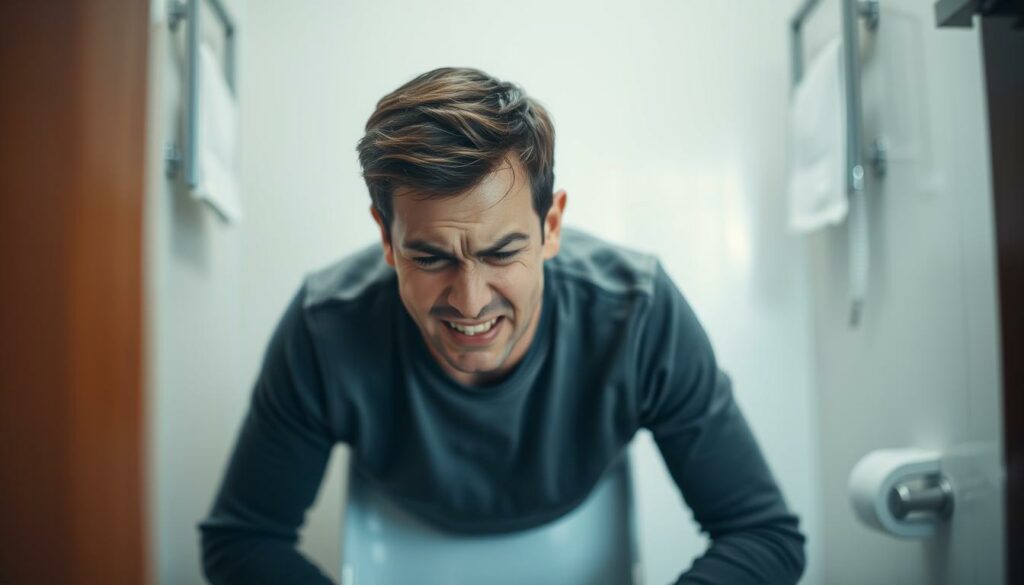 A-person-experiencing-severe-constipation-their-face-contorted-in-discomfort-sitting-on-a-1024x585 Quels remèdes naturels contre la constipation