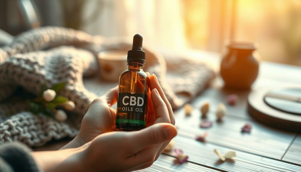 A-serene-and-tranquil-scene-depicting-the-relaxing-effects-of-CBD-oil.-In-the-foreground-a-1024x585 Quels sont les bienfaits de l'huile de CBD