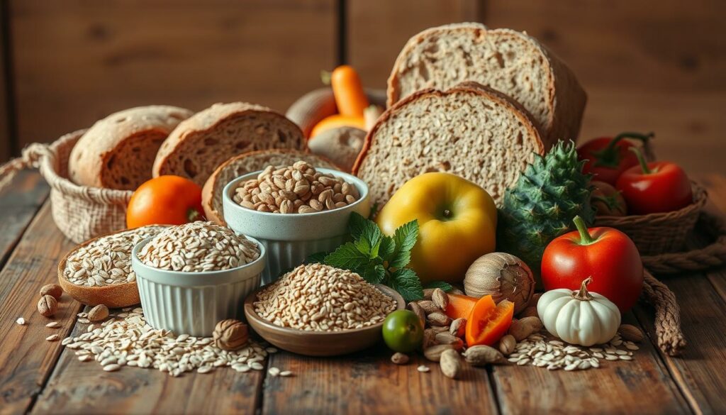 A-still-life-composition-of-a-variety-of-high-fiber-foods-including-whole-grain-breads-oats--1024x585 Quels remèdes naturels contre la constipation