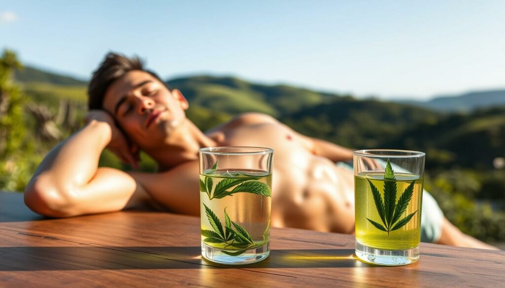 A-tranquil-athlete-resting-in-a-lush-verdant-setting-their-face-and-body-bathed-in-soft-1024x585 Comment le cannabidiol améliore-t-il la performance des sportifs ?