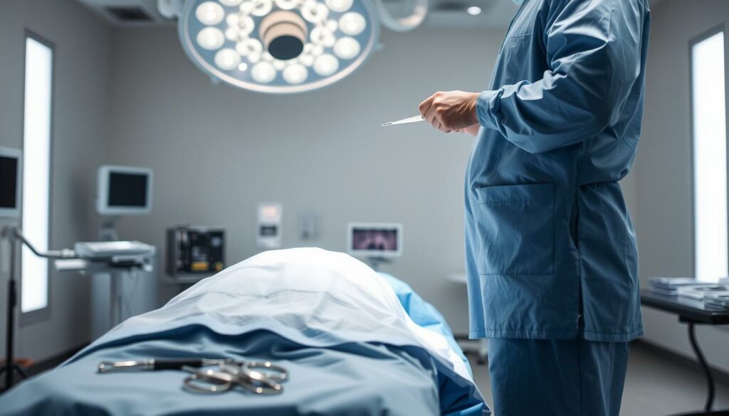 A-well-lit-surgical-theater-with-a-patient-lying-on-an-operating-table.-In-the-foreground-a-1024x585 Dans quel cas peut-on faire une liposuccion ?