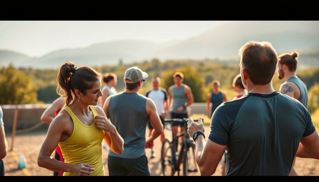 An-outdoor-scene-of-elite-athletes-gathered-during-a-training-session-with-a-focus-on-their-1024x585 Comment le cannabidiol améliore-t-il la performance des sportifs ?