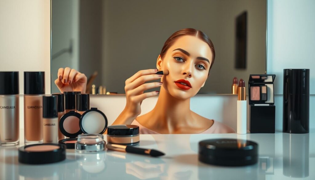 A-beautifully-lit-vanity-scene-showcasing-the-essentials-of-a-flawless-complexion.-In-the-1024x585 Produits de teint : comment ne pas se tromper ?