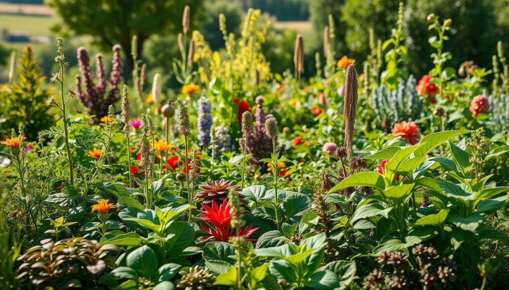A-lush-verdant-garden-filled-with-an-array-of-vibrant-detoxifying-plants.-In-the-foreground--1024x585 Comment détoxifier son corps : 5 solutions naturelles
