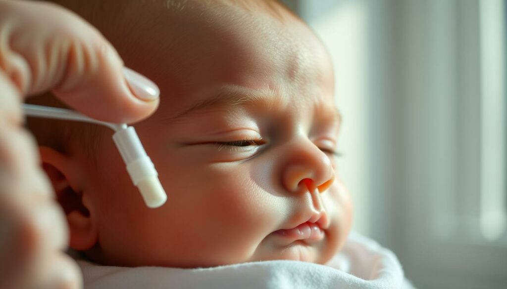 A-newborn-babys-delicate-eyes-bathed-in-soft-diffused-light-filtering-through-a-window.-The--1024x585 Quels sont les soins essentiels d'un nouveau-né ?